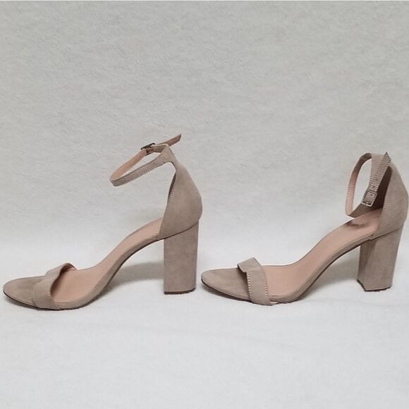 MADDEN Girl Beella Tan Suede Heeled Sandal Strappy - Picture 10 of 15